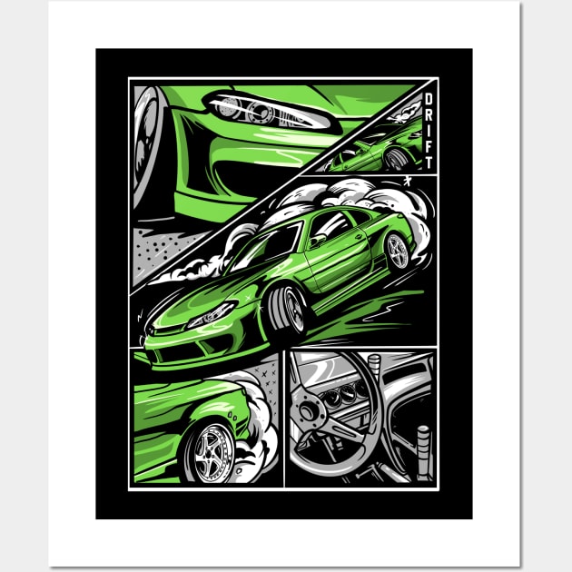 Silvia s15 drift Wall Art by RYZWORK